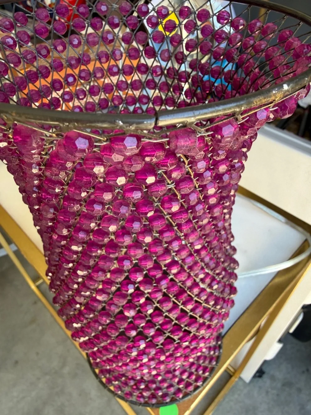 Beaded Decorative hurricane Vase